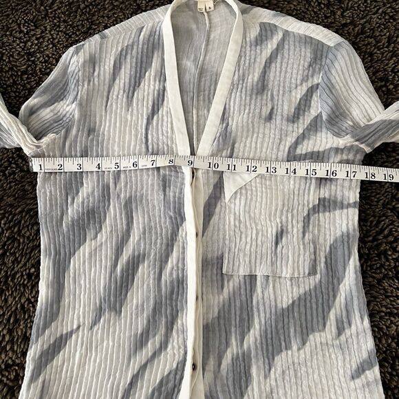 HELMUT LANG Silk Printed Button-Up Top Size Small - Picture 6 of 6